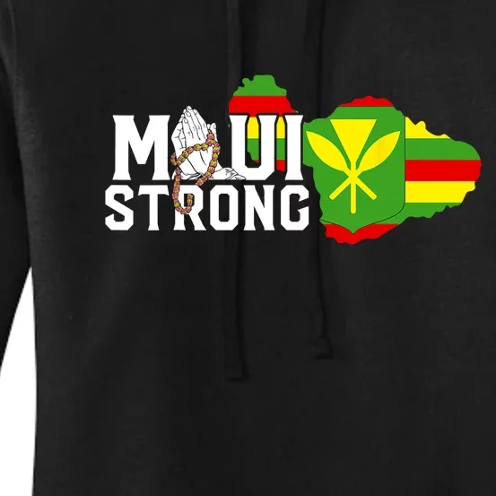 Pray For Maui Hawaii Strong Maui Wildfire Relief Women's Pullover Hoodie