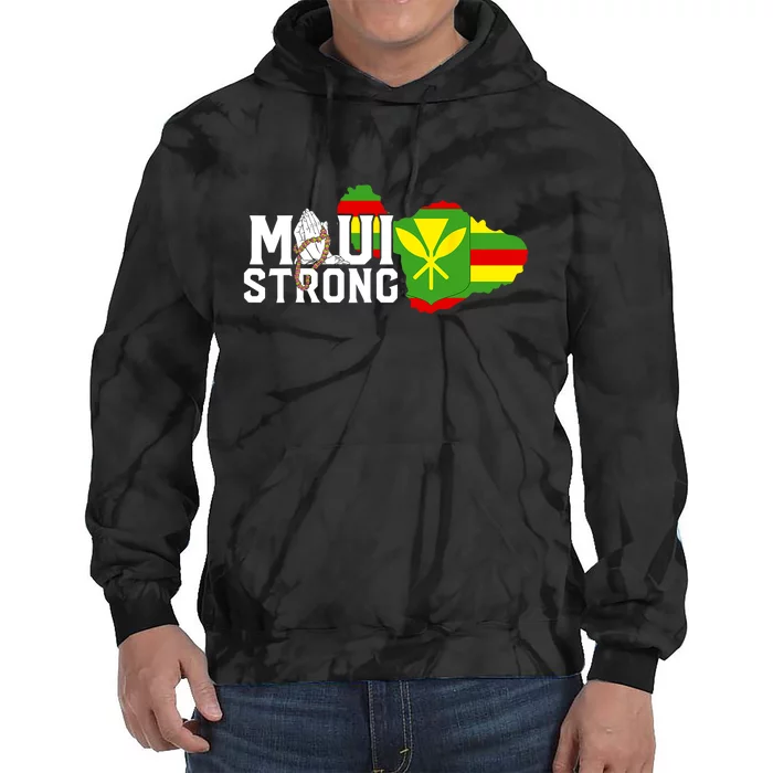 Pray For Maui Hawaii Strong Maui Wildfire Relief Tie Dye Hoodie