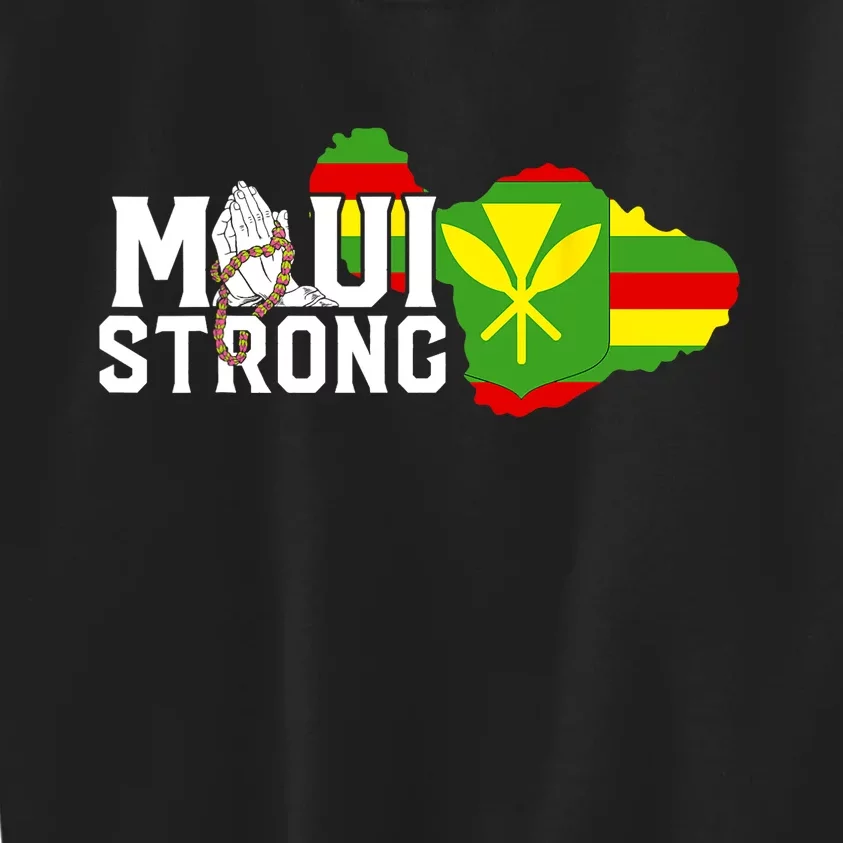 Pray For Maui Hawaii Strong Maui Wildfire Relief Kids Sweatshirt