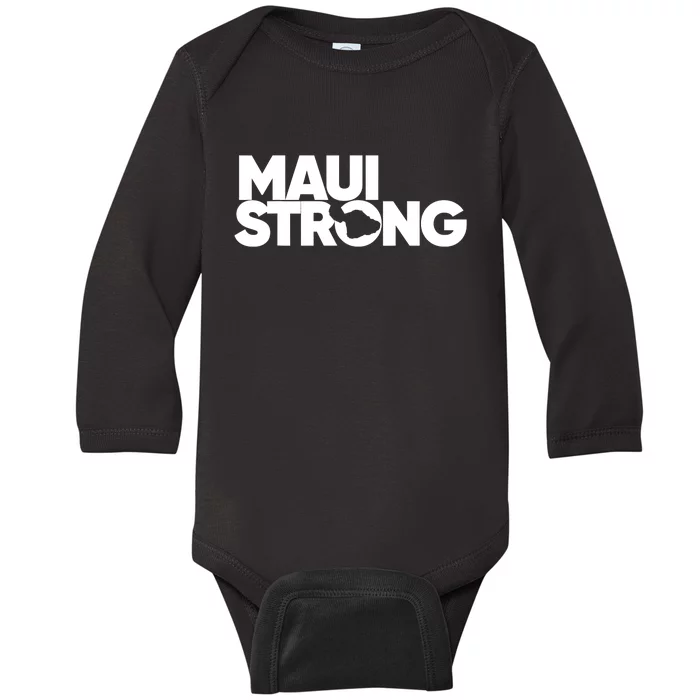 Pray For Maui Hawaii Strong Support For Hawaii Fire Victims Baby Long Sleeve Bodysuit