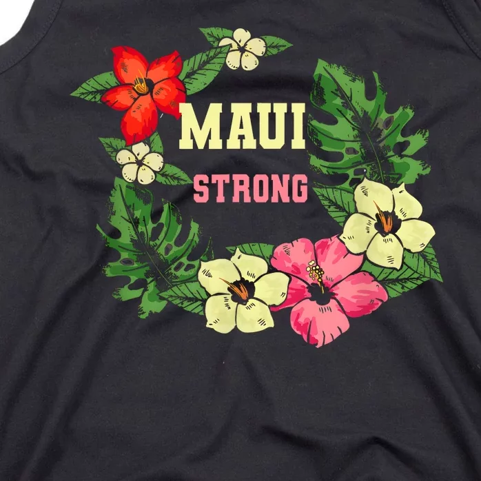 Pray For Maui Hawaii Strong Hawaiian Floral Tank Top