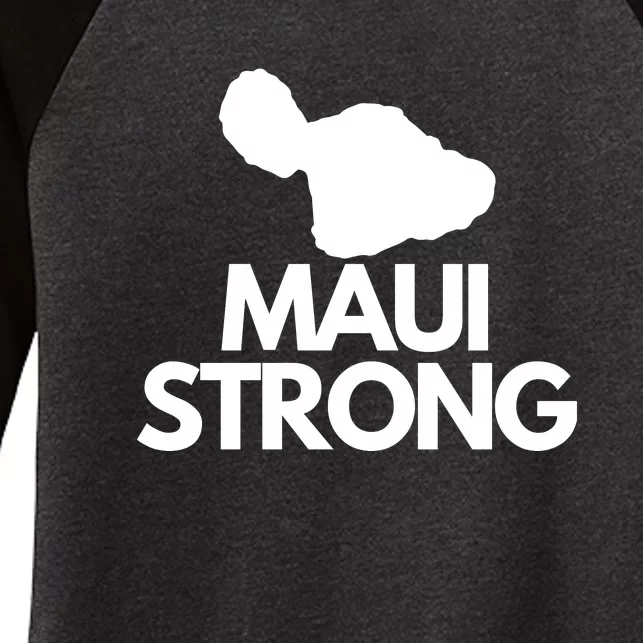 Pray For Maui Hawaii Strong Women's Tri-Blend 3/4-Sleeve Raglan Shirt