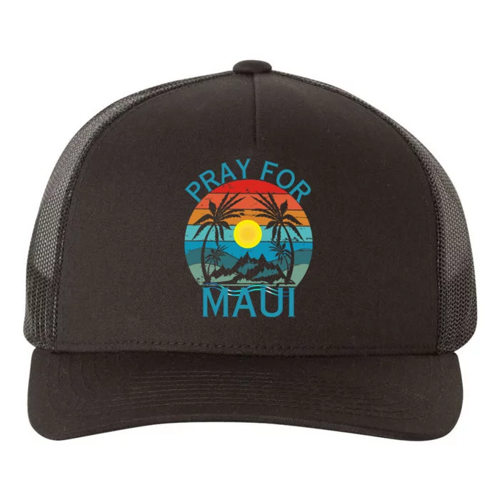 Pray For Maui Hawaii Wildflower Support Men Women Yupoong Adult 5-Panel Trucker Hat