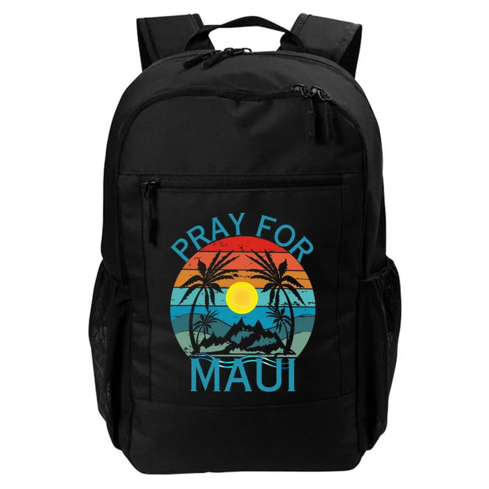 Pray For Maui Hawaii Wildflower Support Men Women Daily Commute Backpack