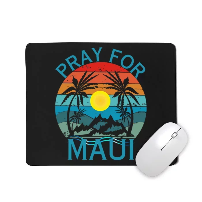 Pray For Maui Hawaii Wildflower Support Men Women Mousepad