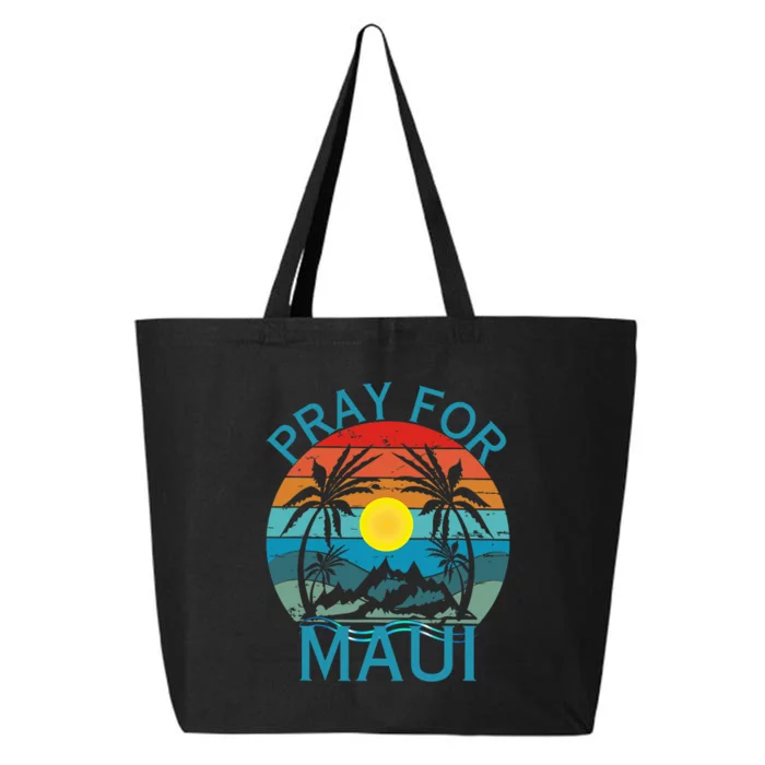 Pray For Maui Hawaii Wildflower Support Men Women 25L Jumbo Tote