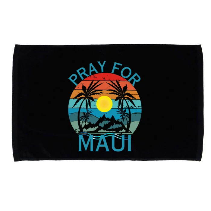 Pray For Maui Hawaii Wildflower Support Men Women Microfiber Hand Towel