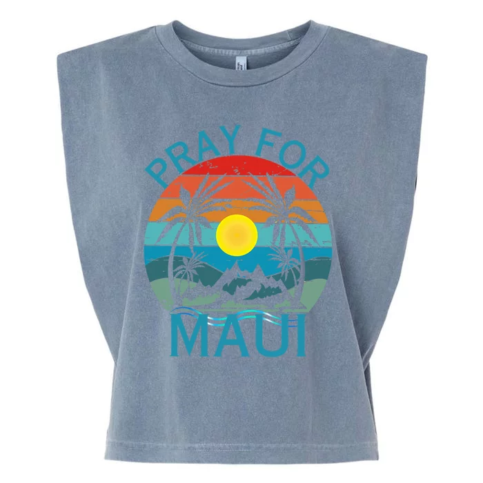 Pray For Maui Hawaii Wildflower Support Men Women Garment-Dyed Women's Muscle Tee