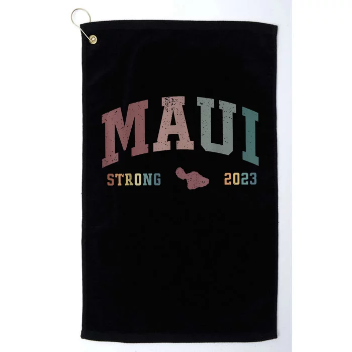 Pray For Maui Hawaii Strong Vintage Design Platinum Collection Golf Towel