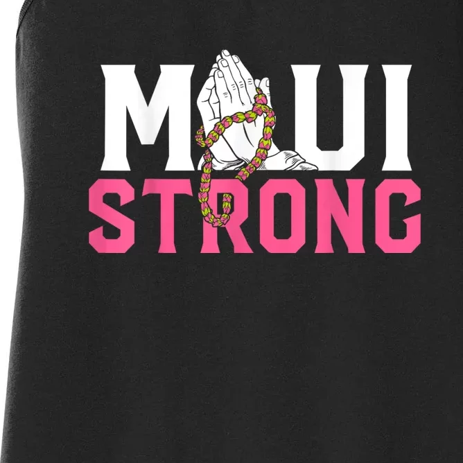 Pray For Maui Hawaii Strong Women's Racerback Tank