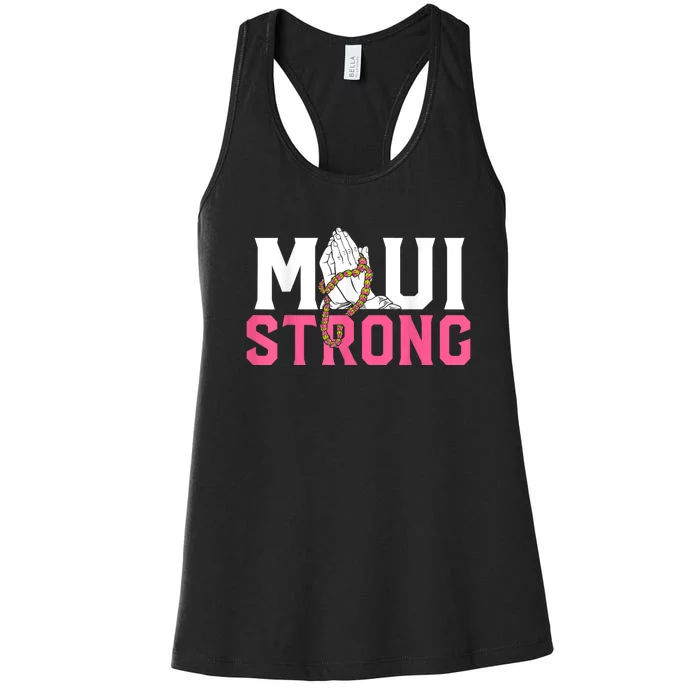 Pray For Maui Hawaii Strong Women's Racerback Tank