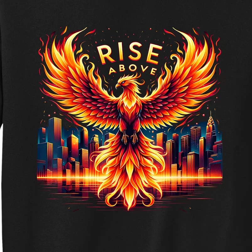 Phoenix Fire Mythical Bird Inspirational Motivational Sweatshirt