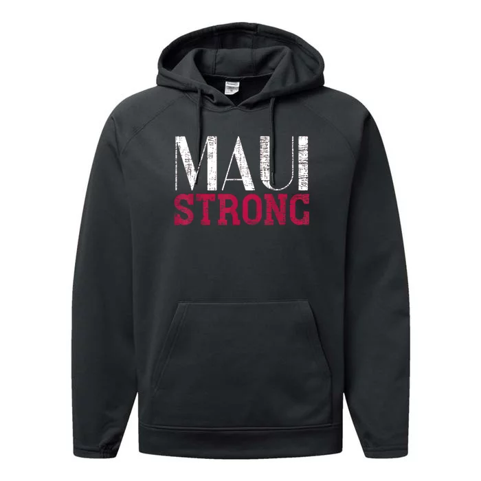 Pray For Maui Hawaii Strong Performance Fleece Hoodie