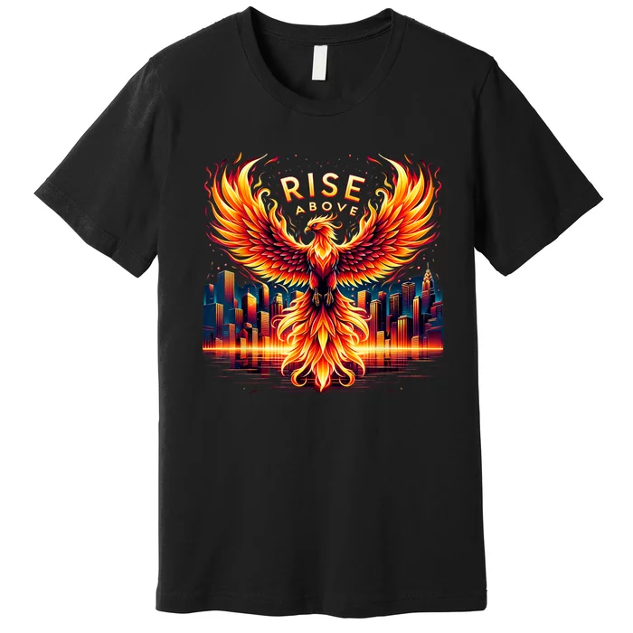 Phoenix Fire Mythical Bird Inspirational Motivational Premium T-Shirt