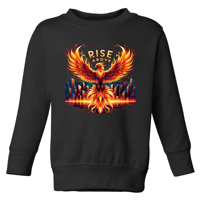 Phoenix Fire Mythical Bird Inspirational Motivational Toddler Sweatshirt