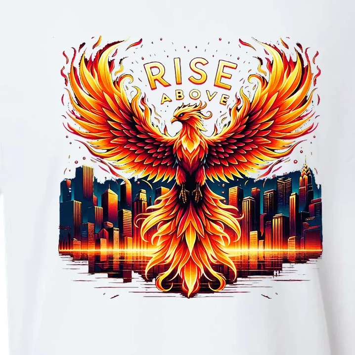 Phoenix Fire Mythical Bird Inspirational Motivational Sueded Cloud Jersey T-Shirt