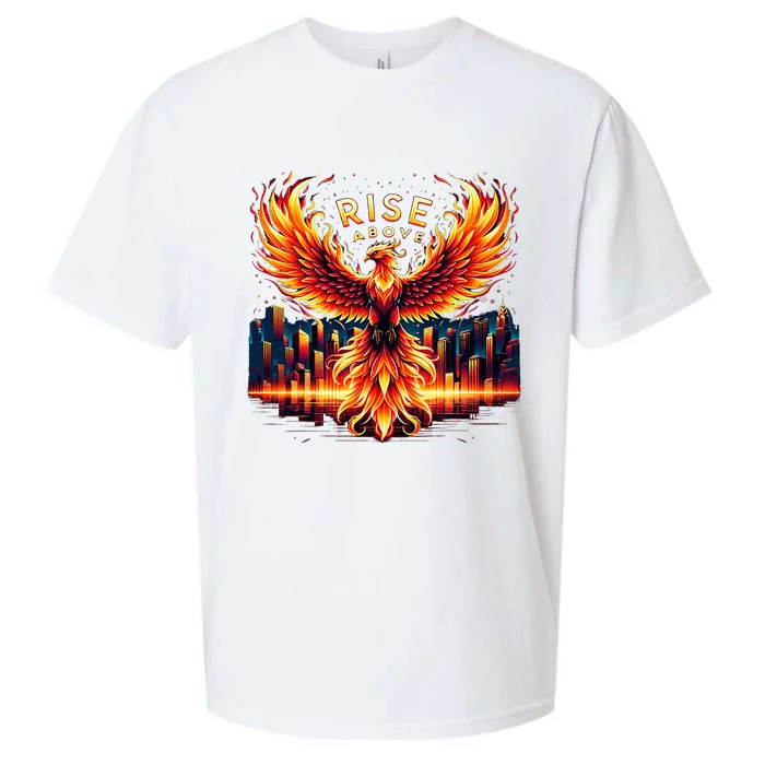 Phoenix Fire Mythical Bird Inspirational Motivational Sueded Cloud Jersey T-Shirt