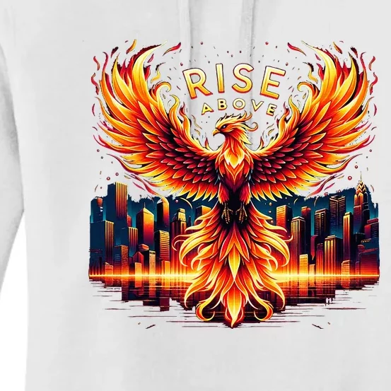 Phoenix Fire Mythical Bird Inspirational Motivational Women's Pullover Hoodie