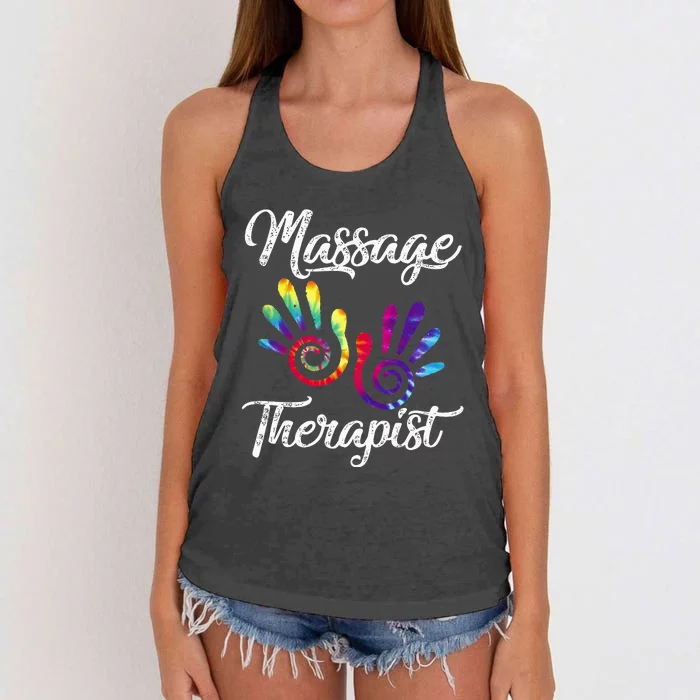 Ph Funny Massage Therapist Costume Hand Therapy Women's Knotted Racerback Tank