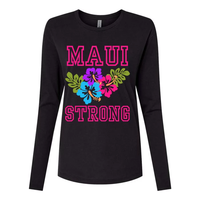 Pray For Maui Hawaii Strong Lahaina Hawaiian Islands Womens Cotton Relaxed Long Sleeve T-Shirt