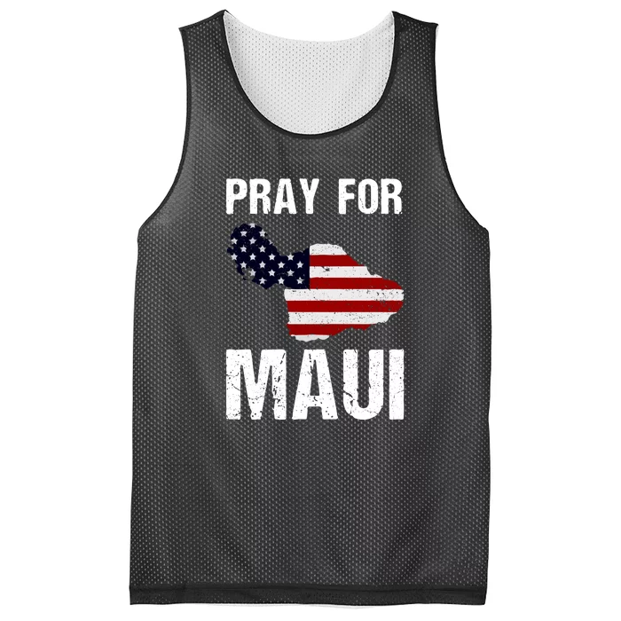 Pray For Maui Hawaii Wildflower Support America Flag Gift Wildfire Lahaina Mesh Reversible Basketball Jersey Tank