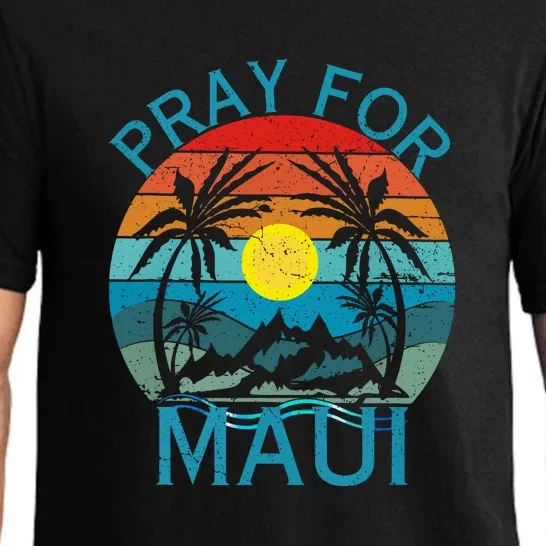 Pray For Maui Hawaii Wildflower Support Gift Pajama Set