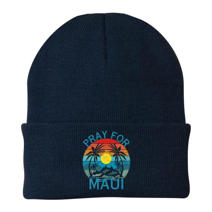 Pray For Maui Hawaii Wildflower Support Gift Knit Cap Winter Beanie