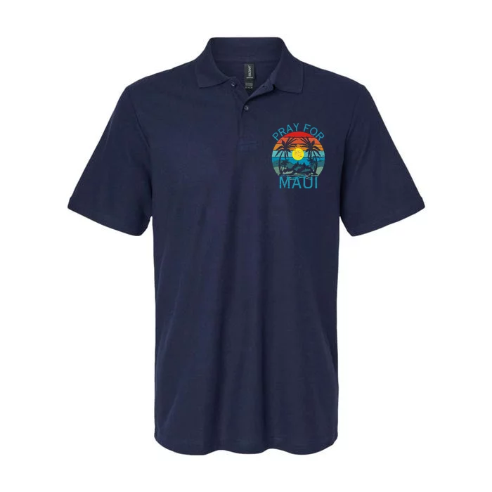 Pray For Maui Hawaii Wildflower Support Gift Softstyle Adult Sport Polo