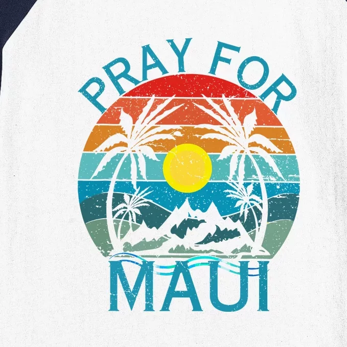 Pray For Maui Hawaii Wildflower Support Gift Baseball Sleeve Shirt