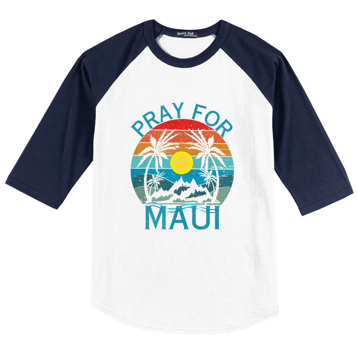 Pray For Maui Hawaii Wildflower Support Gift Baseball Sleeve Shirt