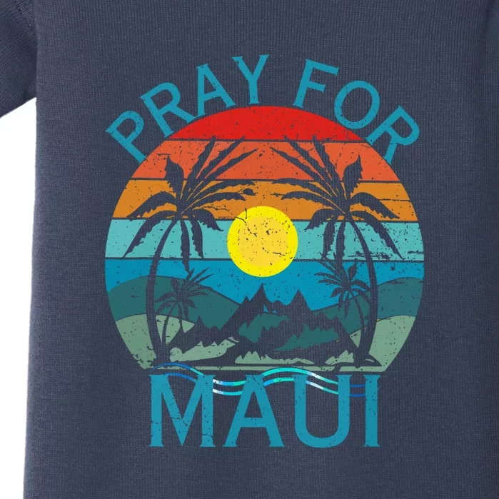 Pray For Maui Hawaii Wildflower Support Gift Baby Bodysuit