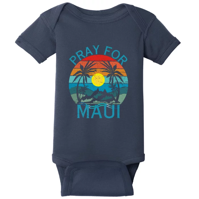 Pray For Maui Hawaii Wildflower Support Gift Baby Bodysuit