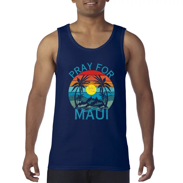 Pray For Maui Hawaii Wildflower Support Gift Tank Top