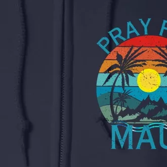 Pray For Maui Hawaii Wildflower Support Gift Full Zip Hoodie