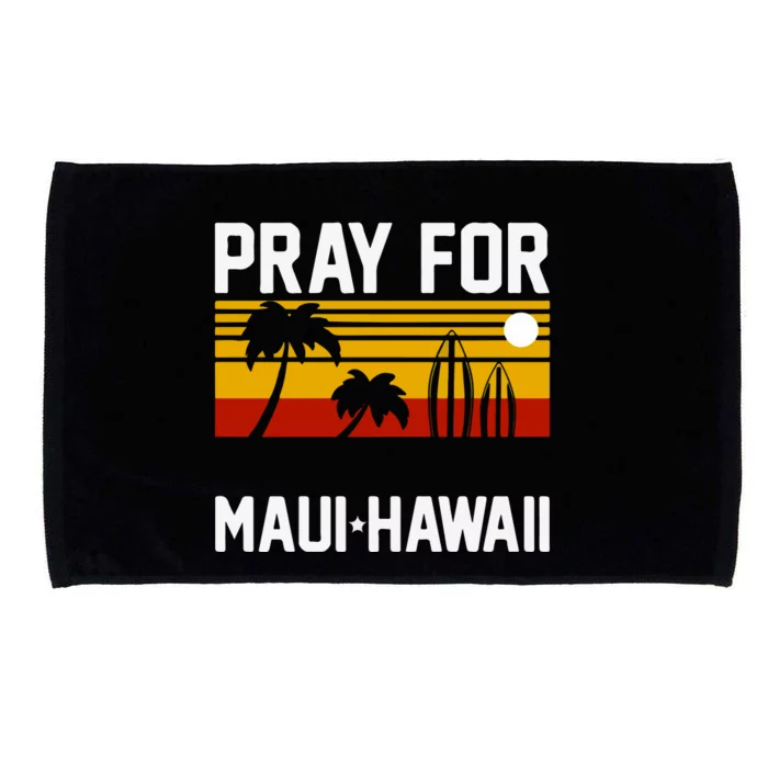 Pray For Maui Support Hawaii Gift Hawaii Strong Microfiber Hand Towel