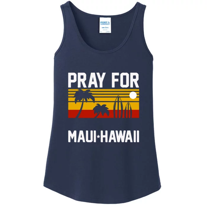 Pray For Maui Support Hawaii Gift Hawaii Strong Ladies Essential Tank