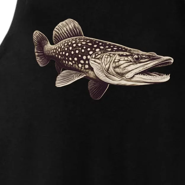 Pike Fish Monchrome Ladies Tri-Blend Wicking Tank