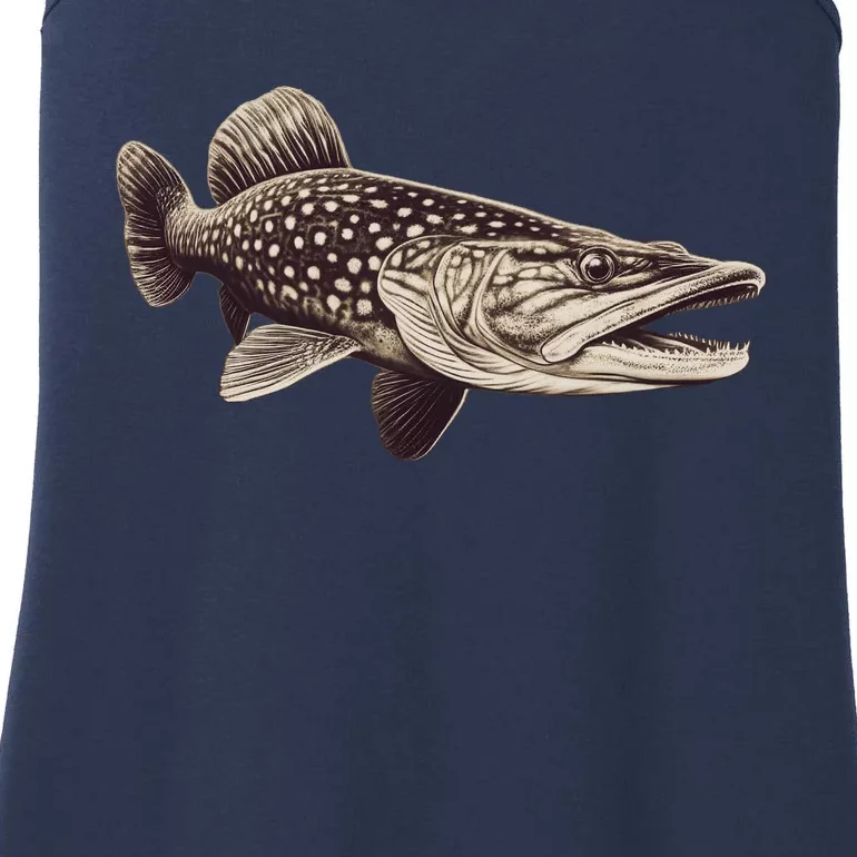 Pike Fish Monchrome Ladies Essential Tank