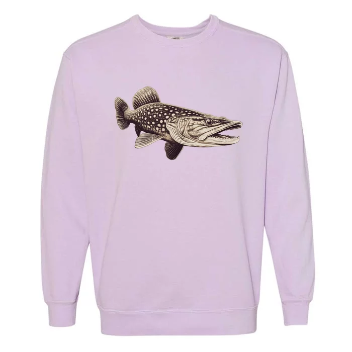 Pike Fish Monchrome Garment-Dyed Sweatshirt