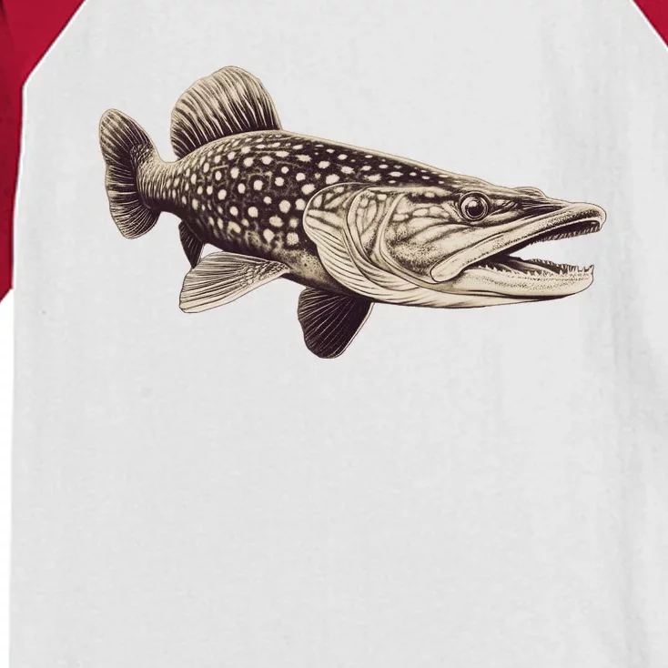 Pike Fish Monchrome Kids Colorblock Raglan Jersey