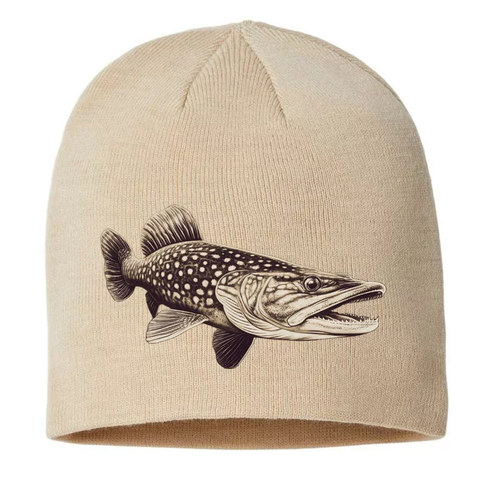 Pike Fish Monchrome 8 1/2in Sustainable Knit Beanie