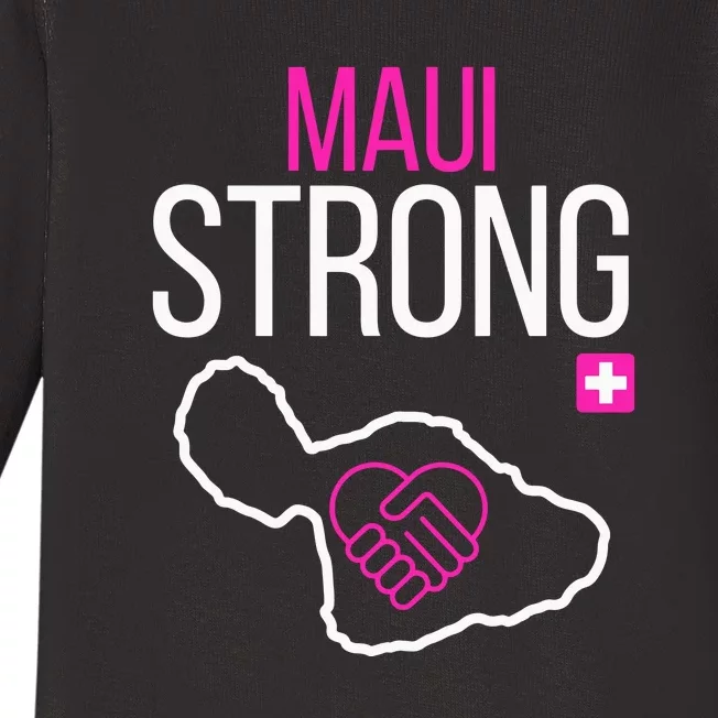 Pray For Maui Hawaii Strong Gift Baby Long Sleeve Bodysuit