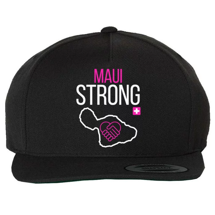 Pray For Maui Hawaii Strong Gift Wool Snapback Cap