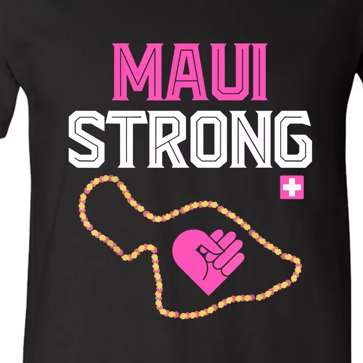 Pray For Maui Hawaii Strong Gift Lahaina Fires V-Neck T-Shirt