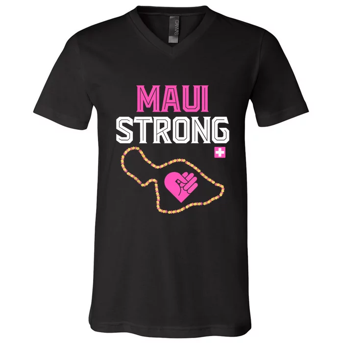 Pray For Maui Hawaii Strong Gift Lahaina Fires V-Neck T-Shirt