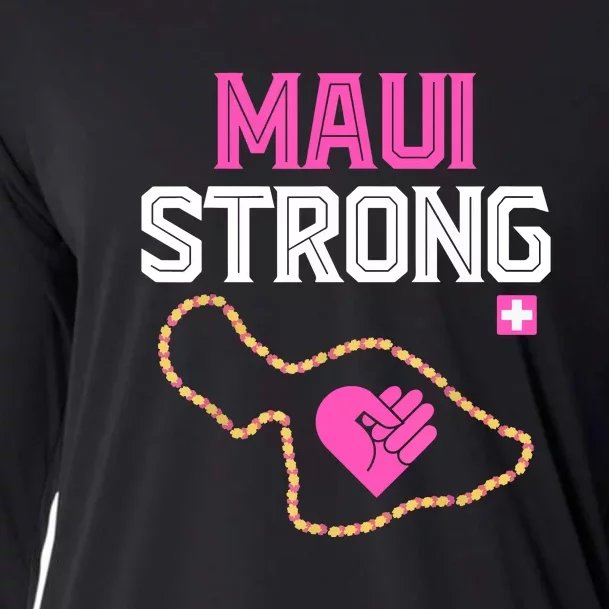 Pray For Maui Hawaii Strong Gift Lahaina Fires Cooling Performance Long Sleeve Crew