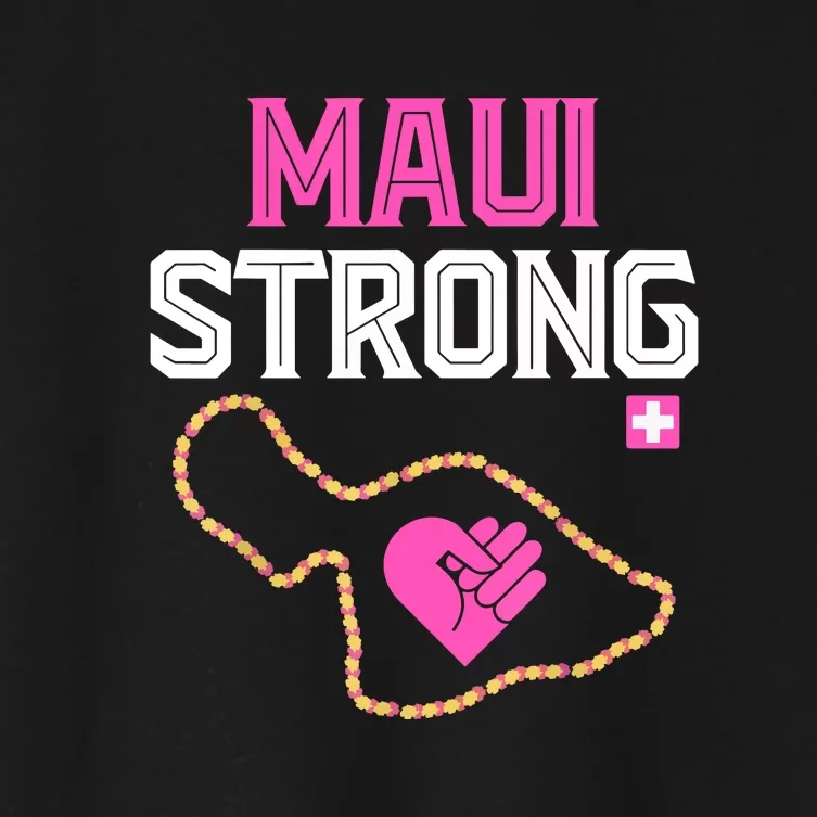 Pray For Maui Hawaii Strong Gift Lahaina Fires Women's Crop Top Tee