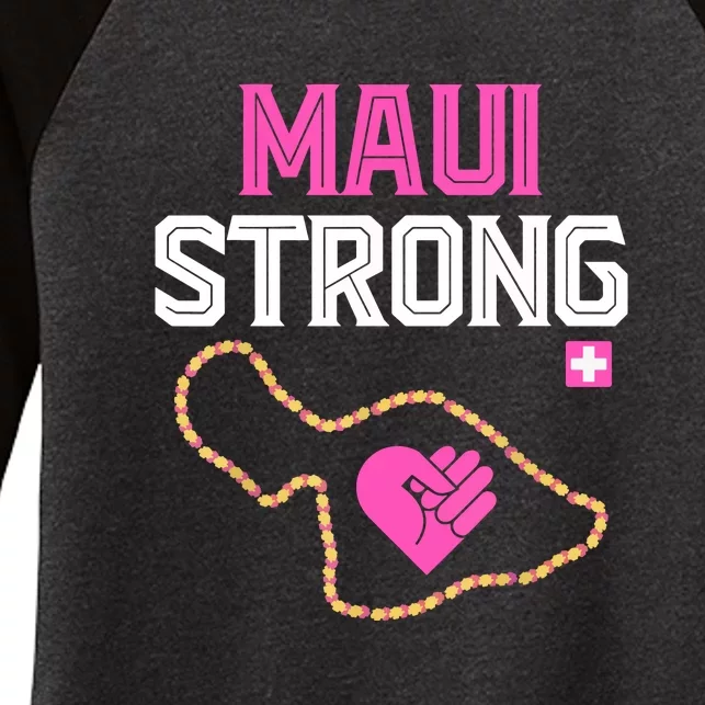 Pray For Maui Hawaii Strong Gift Lahaina Fires Women's Tri-Blend 3/4-Sleeve Raglan Shirt