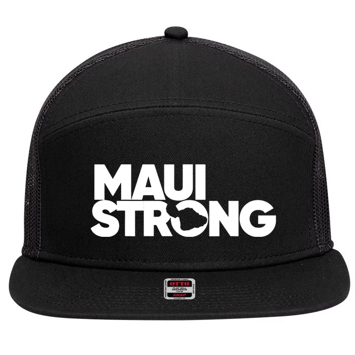 Pray For Maui Hawaii Strong Gift Maui Fires 7 Panel Mesh Trucker Snapback Hat