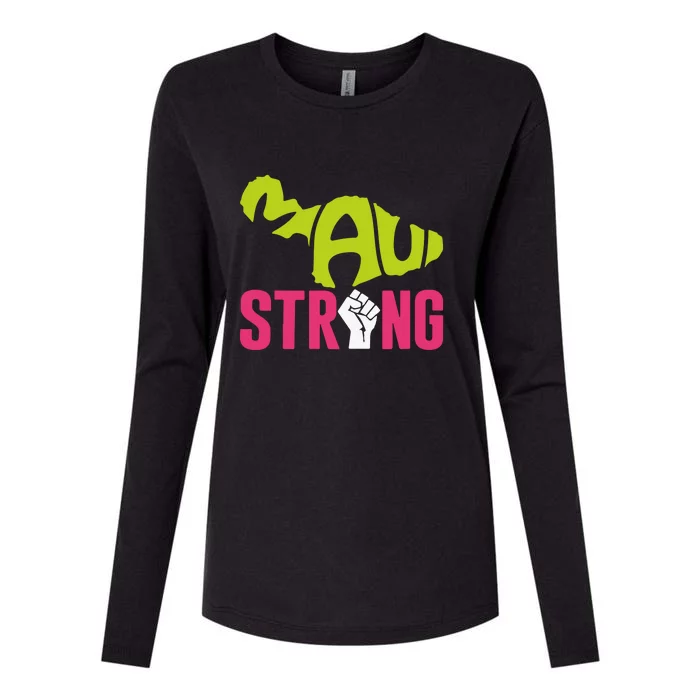 Pray For Maui Hawaii Strong Wildfire Support Gift Womens Cotton Relaxed Long Sleeve T-Shirt